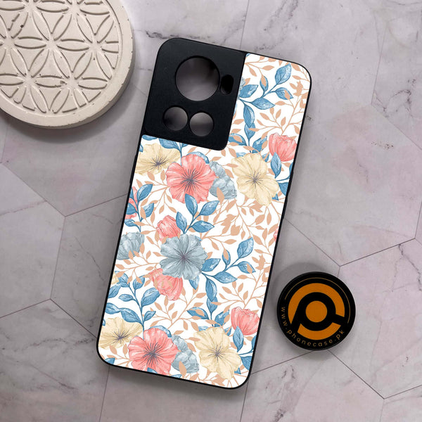 OnePlus 10R -   Seamless Flower  - Premium Metal Printed soft Bumper shock Proof Case