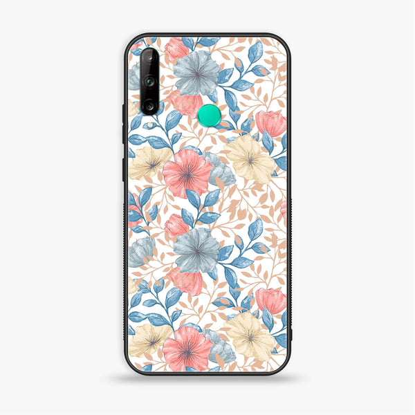 Huawei Y7p - Seamless Flower - Premium Printed Glass soft Bumper Shock Proof Case