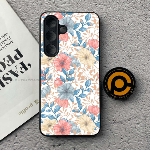 Samsung Galaxy S25 FE - Seamless Flower - Premium Metal Printed soft Bumper shock Proof Case