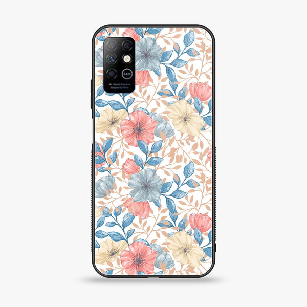 Infinix Note 8i - Seamless Flower - Premium Printed Glass soft Bumper Shock Proof Case
