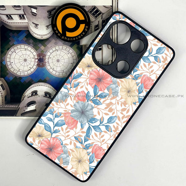 Redmi Note 13 Pro 4G - Seamless Flower - Premium Metal Printed soft Bumper shock Proof Case