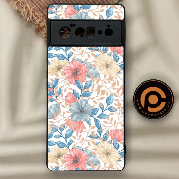 Google Pixel 6 Pro - Seamless Flower - Premium Metal Printed soft Bumper Shock Proof Case CS-11258