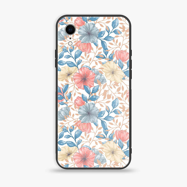 iPhone XR - Seamless Flower - Premium Printed Glass soft Bumper Shock Proof Case