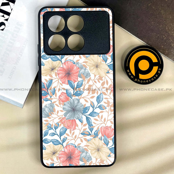 Xiaomi Poco X6 Pro 5G - Seamless Flower -  Premium Printed Metal soft Bumper shock Proof Case