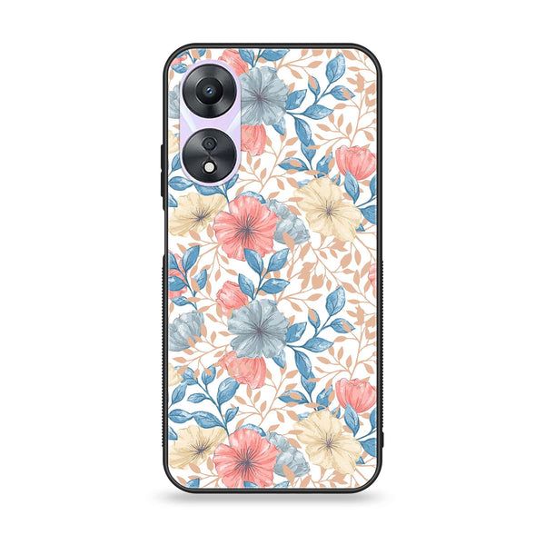 Oppo A78 4G - Seamless Flower -  Premium Printed Metal soft Bumper shock Proof Case