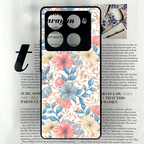 Infinix Note 40 Pro Plus - Seamless Flower - Premium Metal Printed soft Bumper shock Proof Case