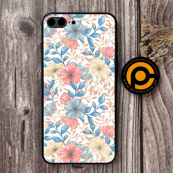 iPhone 7 Plus - Seamless Flower - Premium Metal Printed soft Bumper shock Proof Case