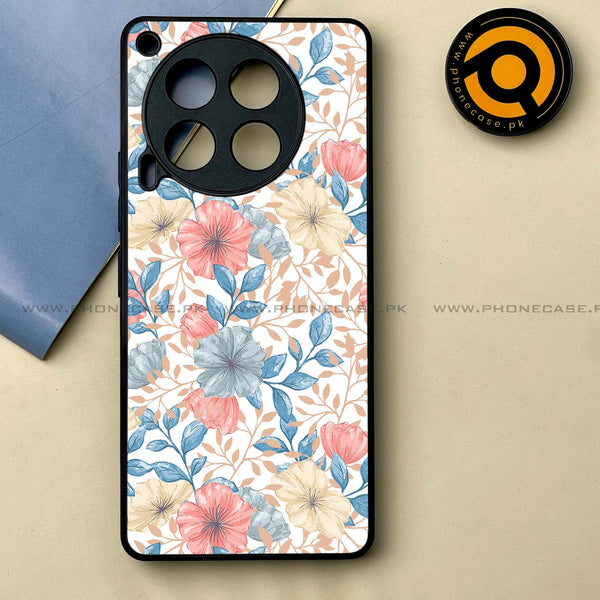 Tecno Camon 30 - Seamless Flower -  Premium Printed Metal soft Bumper shock Proof Case