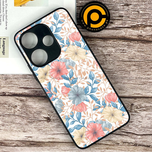 Xiaomi Redmi 13 - Seamless Flower -  Premium Printed Metal soft Bumper shock Proof Case CS-41633