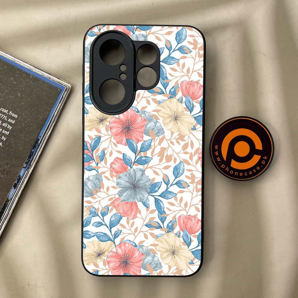 Vivo X200 FE - Seamless Flower- Premium Metal Printed soft Bumper Shock Proof Case