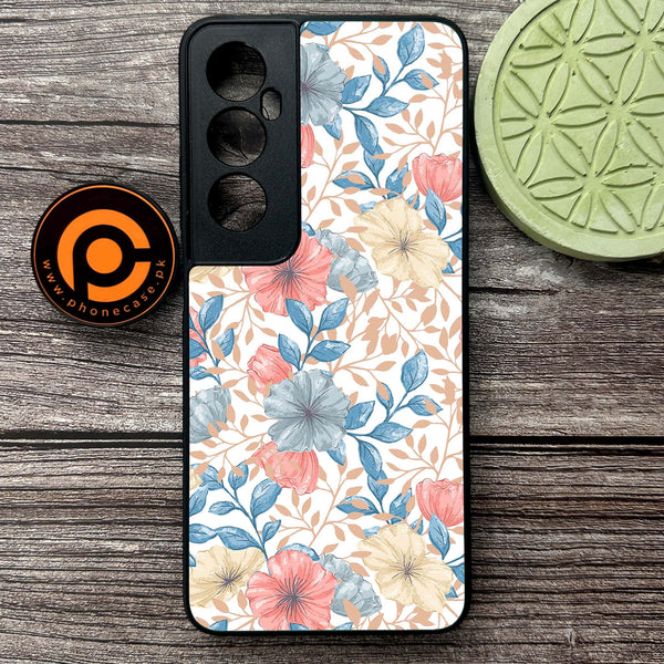 Realme C65  - Seamless Flower - Premium Metal Printed soft Bumper shock Proof Case