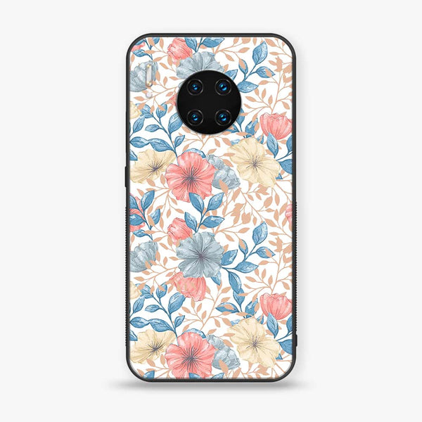 Huawei Mate 30 Pro - Seamless Flower - Premium Printed Glass soft Bumper shock Proof Case