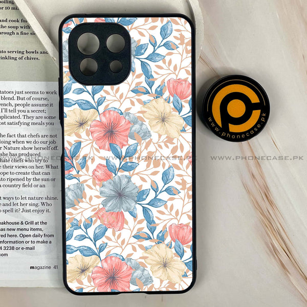 Mi 11 Lite - Seamless Flower - Premium Printed Glass soft Bumper Shock Proof Case