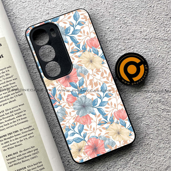 Vivo Y19s - Seamless Flower - Premium Printed Glass soft Bumper shock Proof Case