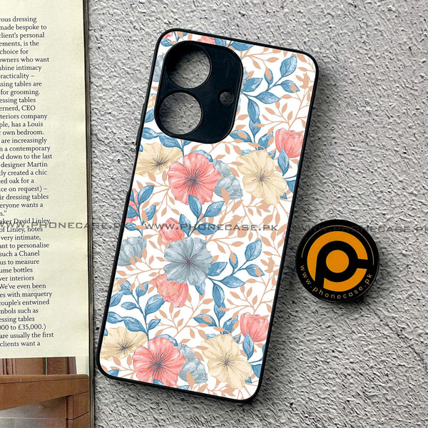 Realme Note 60 - Seamless Flower - Premium Printed Metal Soft Case