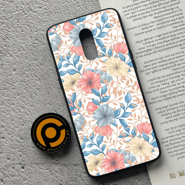OnePlus 7 - Seamless Flower - Premium Metal Printed soft Bumper Shock Proof Case