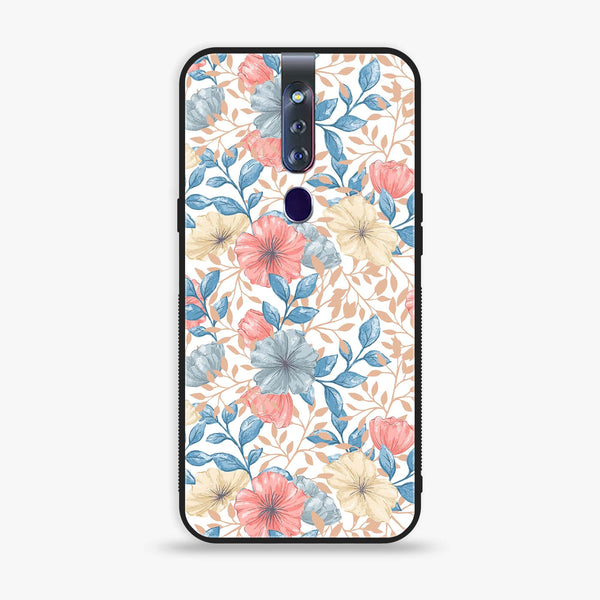 Oppo F11 Pro - Seamless Flower - Premium Printed Glass soft Bumper shock Proof Case