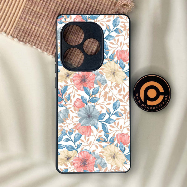 Realme GT 6 - Seamless Flower - Premium Metal Printed soft Bumper shock Proof Case