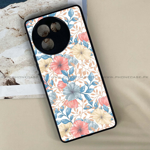 Vivo V30E - Seamless Flower -  Premium Printed Metal soft Bumper shock Proof Case