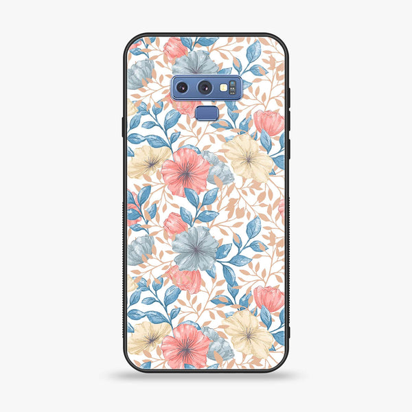 Samsung Galaxy Note 9 - Seamless Flower - Premium Printed Glass soft Bumper Shock Proof Case