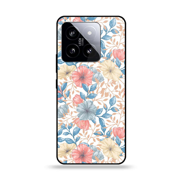 Xiaomi 14 - Seamless Flower -  Premium Printed Metal soft Bumper shock Proof Case