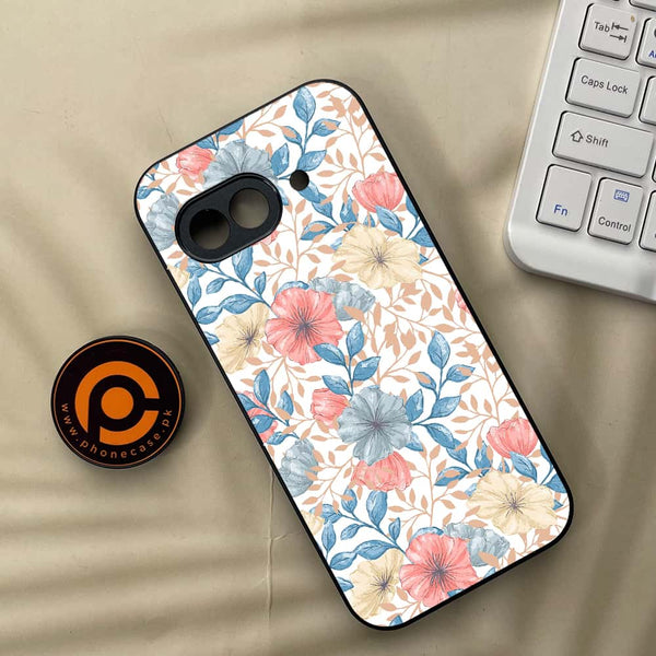 Google Pixel 9a - Seamless Flower- Premium Metal Printed soft Bumper Shock Proof Case