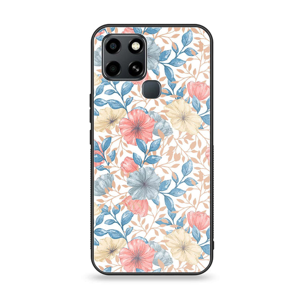 Infinix Smart 6 - Seamless Flower -  Premium Printed Metal soft Bumper shock Proof Case