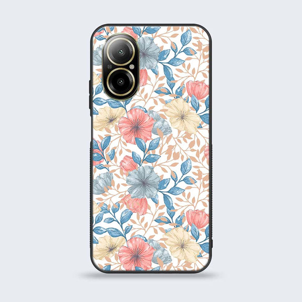 Realme C67 - Seamless Flower -  Premium Printed Metal soft Bumper shock Proof Case