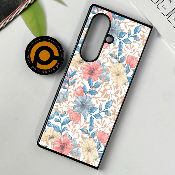 Samsung Galaxy Z Fold 7 - Seamless Flower -  Premium Metal Printed soft Bumper shock Proof Case