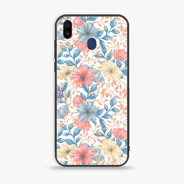Samsung Galaxy M20 -Seamless Flower - Premium Printed Glass Case