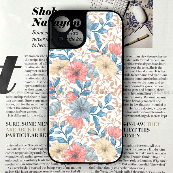iPhone 13 Mini - Seamless Flower - Premium Metal Printed soft Bumper shock Proof Case