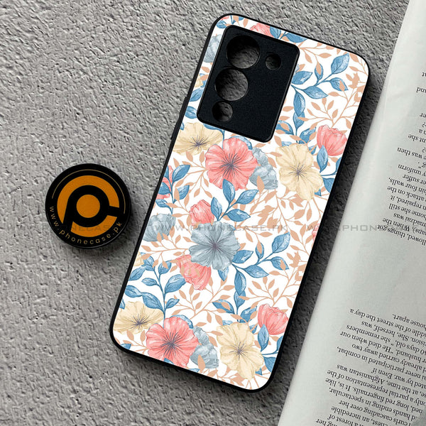 Infinix Note 12 G96 - Seamless Flower - Premium Printed Glass soft Bumper Shock Proof Case