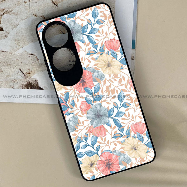 Oppo A60 - Seamless Flower -  Premium Printed Metal soft Bumper shock Proof Case