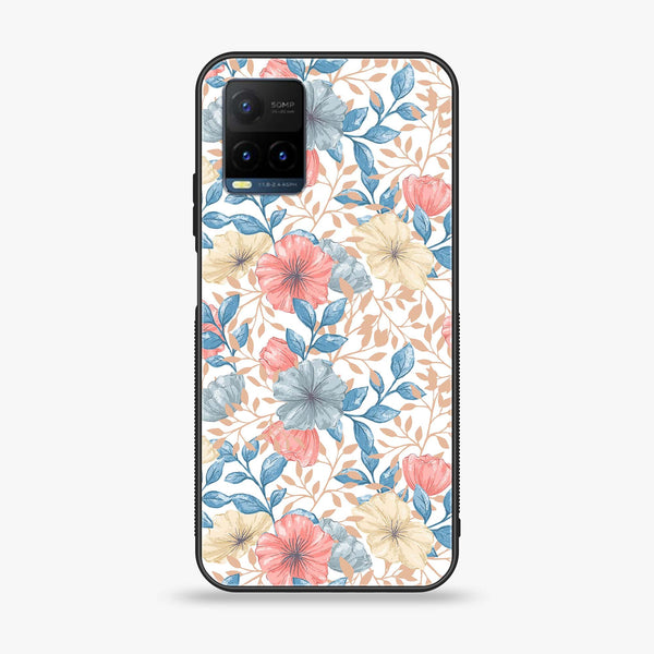 Vivo Y21t - Seamless Flower - Premium Printed Glass soft Bumper Shock Proof Case