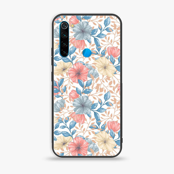 Xiaomi Redmi Note 8 - Seamless Flower - Premium Printed Glass soft Bumper Shock Proof Case