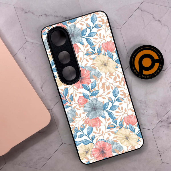 Vivo V50 Lite - Seamless Flower - Premium Metal Printed soft Bumper shock Proof Case