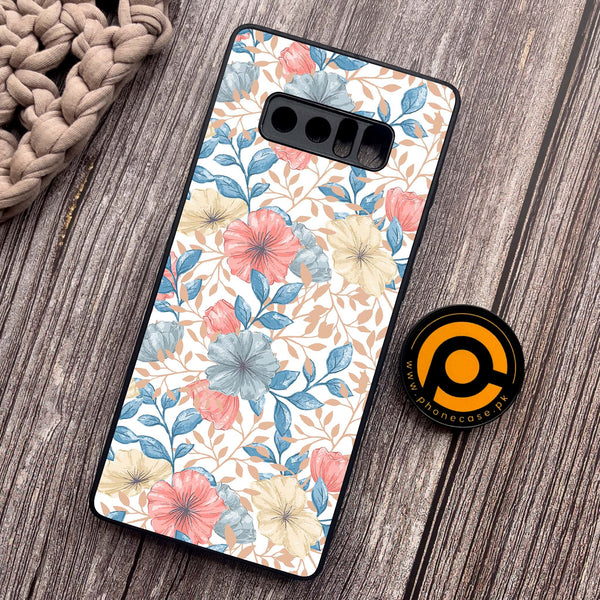 Samsung Galaxy Note 8 - Seamless Flower - Premium Metal Printed soft Bumper shock Proof Case