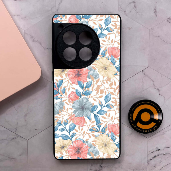 OnePlus 12R - Seamless Flower - Premium Metal Printed soft Bumper shock Proof Case