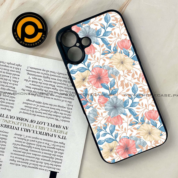 iPhone 16 Plus - Seamless Flower - Premium Printed Glass soft Bumper shock Proof Case