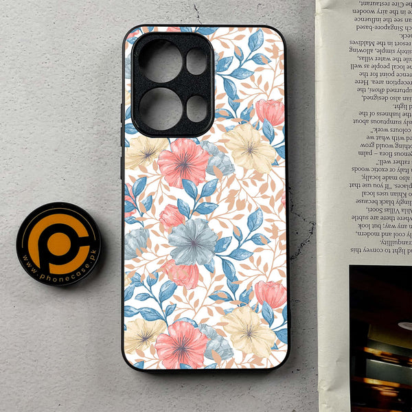 Oppo Reno 13 Pro - Seamless Flower - Premium Metal Printed Soft Bumper Shockproof Case
