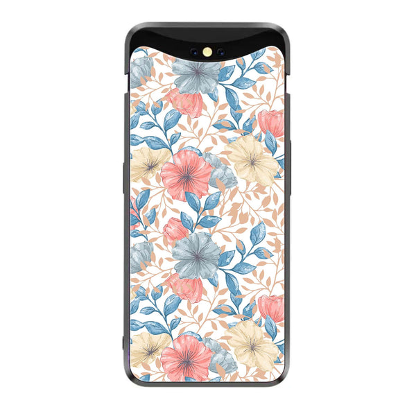 Oppo Find X - Seamless Flower -  Premium Printed Metal soft Bumper shock Proof Case