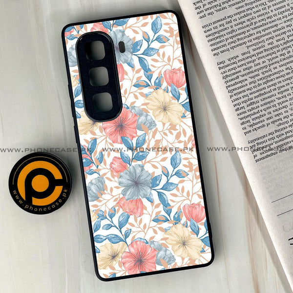 Infinix Hot 60 Pro - Seamless Flower - Premium Metal Printed soft Bumper shock Proof Case