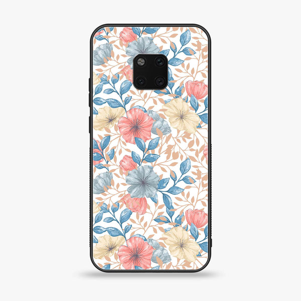 Huawei Mate 20 Pro - Seamless Flower - Premium Printed Glass soft Bumper Shock Proof Case