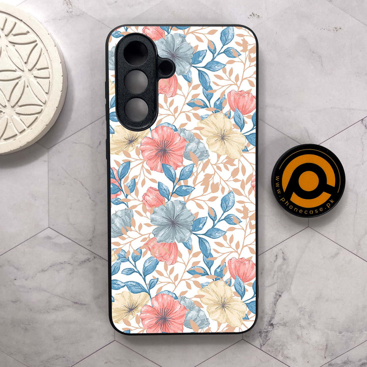 Samsung Galaxy A36 5G - Seamless Flower - Premium Metal Printed soft Bumper shock Proof Case