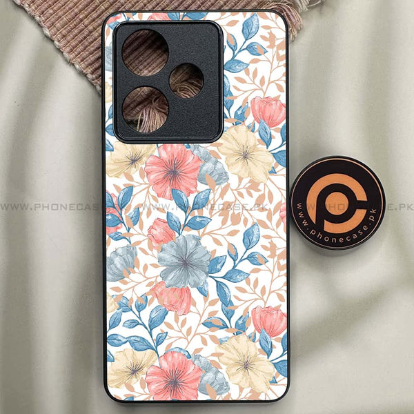 Realme GT 7 - Seamless Flower - Premium Metal Printed soft Bumper shock Proof Case