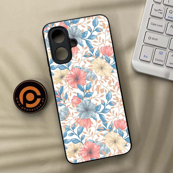 Tecno Spark Go 2 - Seamless Flower- Premium Metal Printed soft Bumper Shock Proof Case