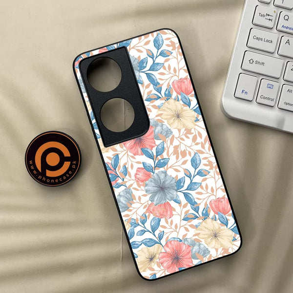 Honor x7b - Seamless Flower - Premium Metal Printed soft Bumper shock Proof Case