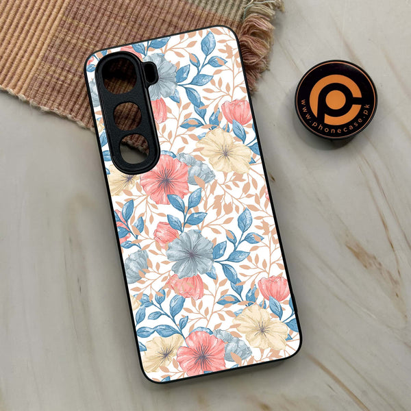 Vivo Y400 - Seamless Flower - Premium Metal Printed soft Bumper shock Proof Case
