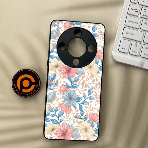 Honor x9b 5G - Seamless Flower - Premium Metal Printed soft Bumper shock Proof Case