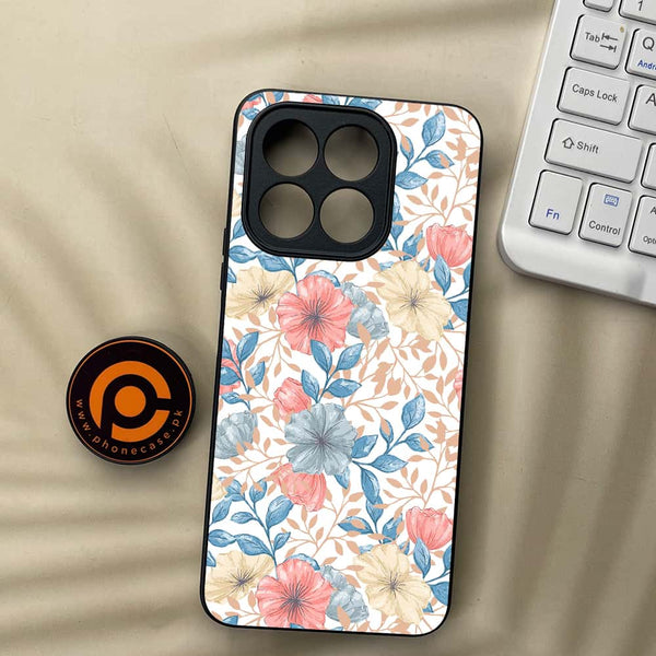Honor X5b - Seamless Flower - Premium Metal Printed soft Bumper shock Proof Case